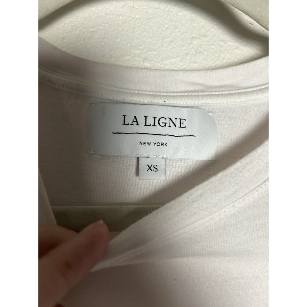 La Ligne Lean Lines Tee In White Blue Nautical Classic Size XS - Picture 3 of 6